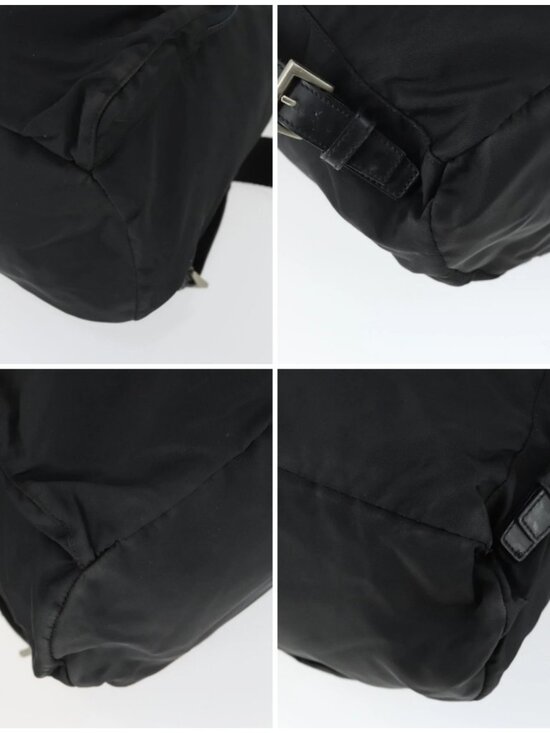 PRADA Backpack Nylon Black Silver Auth 170313 main image 15